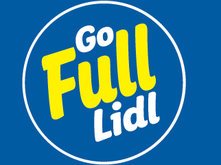 Lidl's 'Go Full Lidl' campaign logo.
